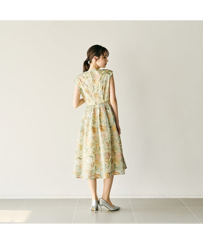 オーディア ミューズ Audie a Muses アールヌーボー調刺繍ワンピース （グリーン） グリーン