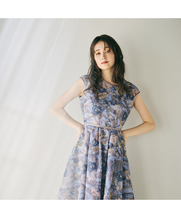 オーディア ミューズ Audie a Muses アールヌーボー調刺繍ワンピース （グリーン） グリーン