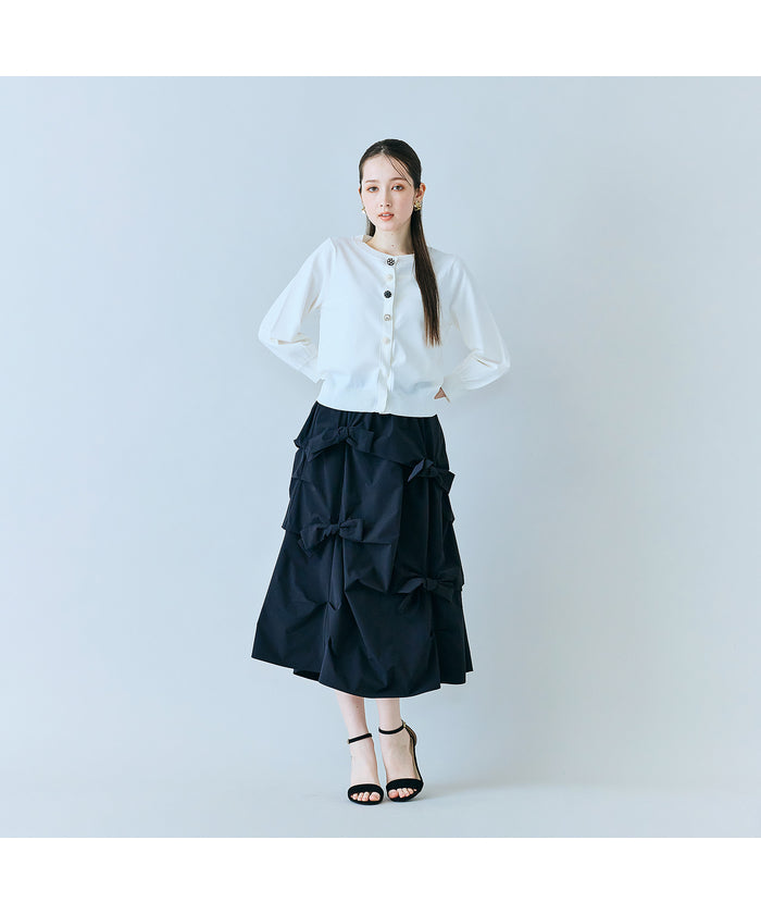 オーディア ミューズ Audie a Muses ビジューボタンカーディガン （オフ） オフ