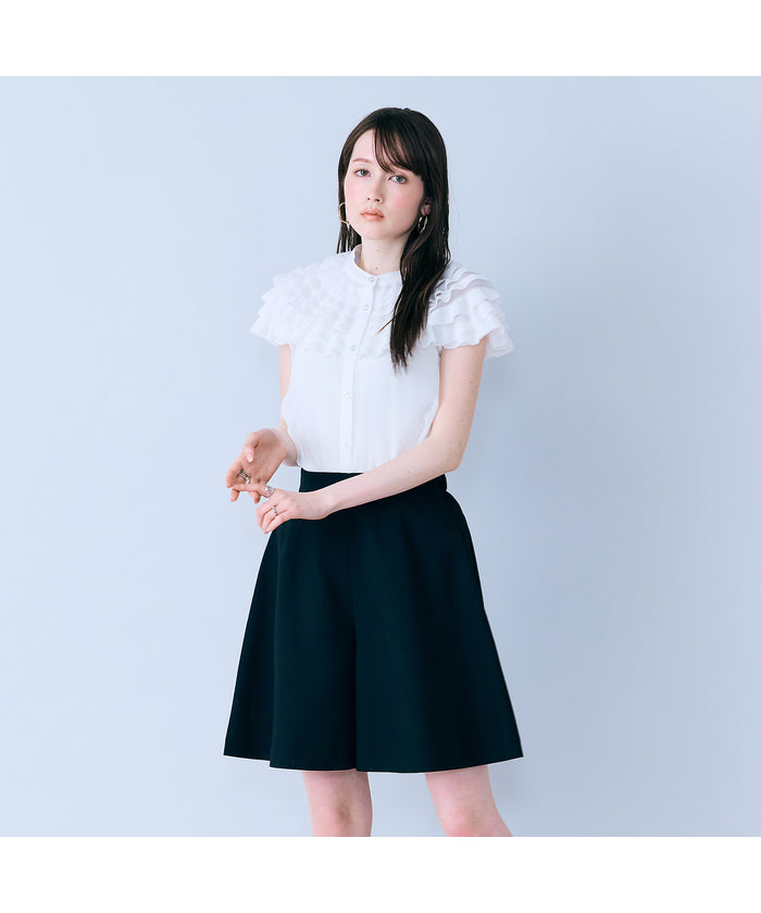 オーディア ミューズ Audie a Muses フリルギャザーショルダーブラウス （ブラック） ブラック