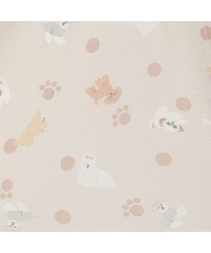 ジョリープッペ Jolly Poupee わんこプリントチュニックブラウス （ベージュ） ベージュ