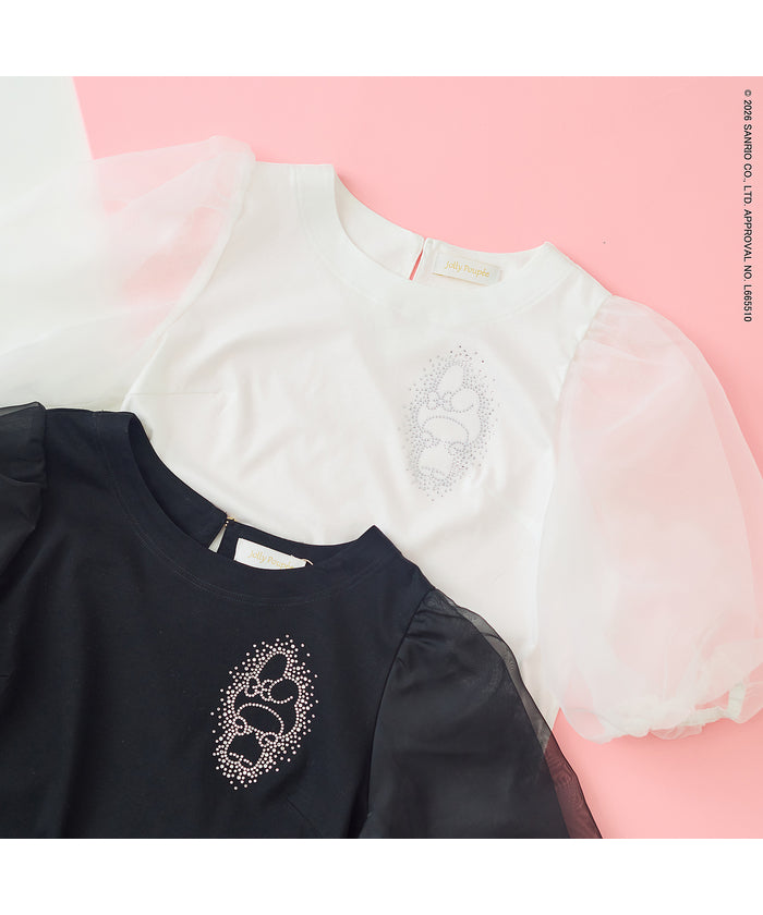 ジョリープッペ Jolly Poupee 【My Melody】マイメロディ ラインストーンTシャツ （オフ） オフ