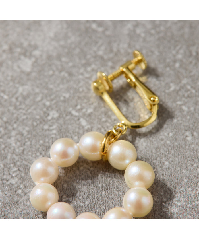リリアンビューティ エクラ Liliane Burty ECLAT 【オンラインショップ限定】アコヤパールフープイヤリング （ゴールド） ゴールド
