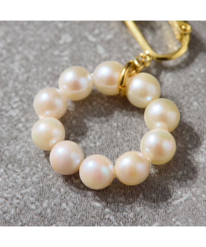 リリアンビューティ エクラ Liliane Burty ECLAT 【オンラインショップ限定】アコヤパールフープイヤリング （ゴールド） ゴールド