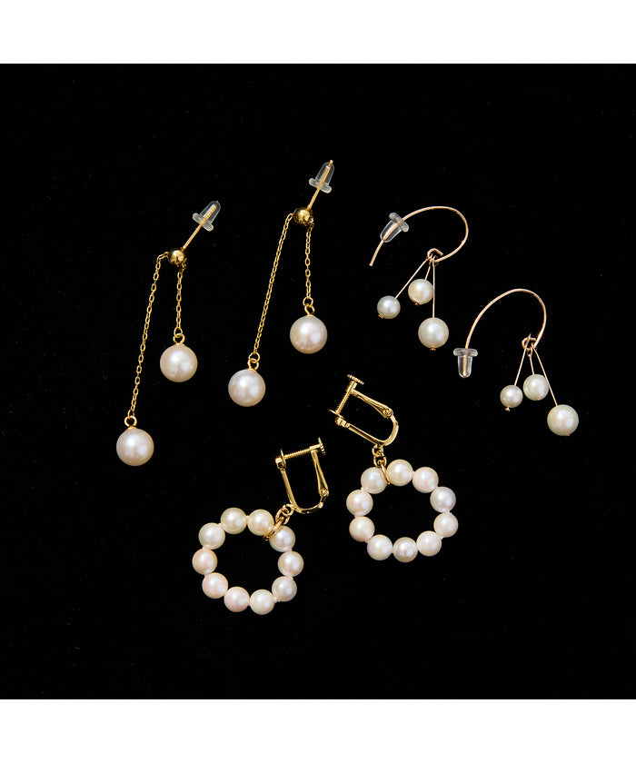 リリアンビューティ エクラ Liliane Burty ECLAT 【オンラインショップ限定】アコヤパールフープイヤリング （ゴールド） ゴールド