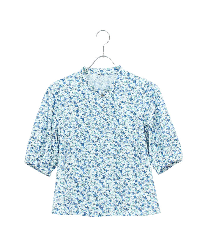 リリアンビューティ エクラ Liliane Burty ECLAT 【洗える】リバティプリントプルオーバーTシャツ （ブラウン） ブラウン