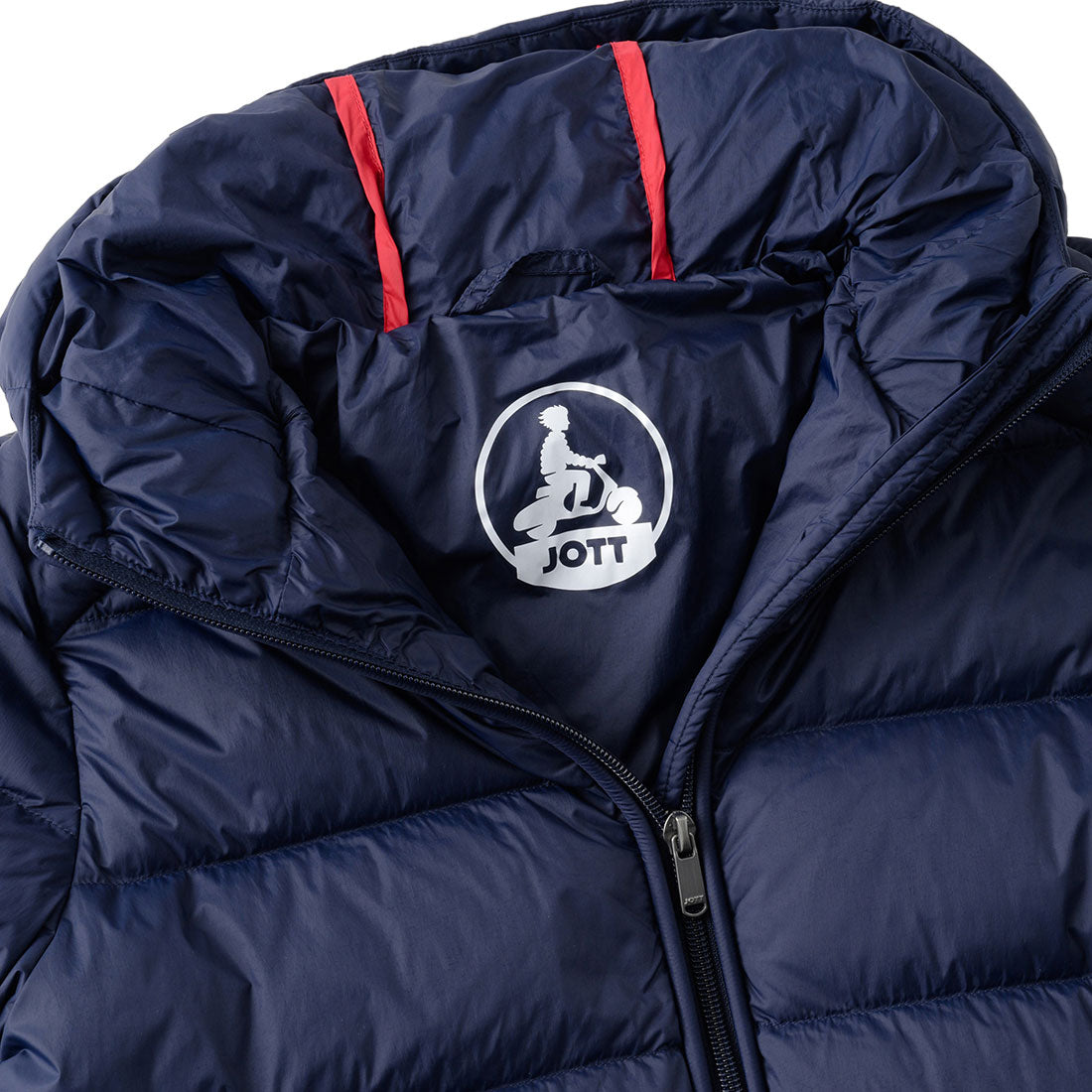ジョット JOTT 下載外套 ヨハンナ STRAIGHT-CUT HOODED DOWN JACKET FW24WDOW28 海軍藍