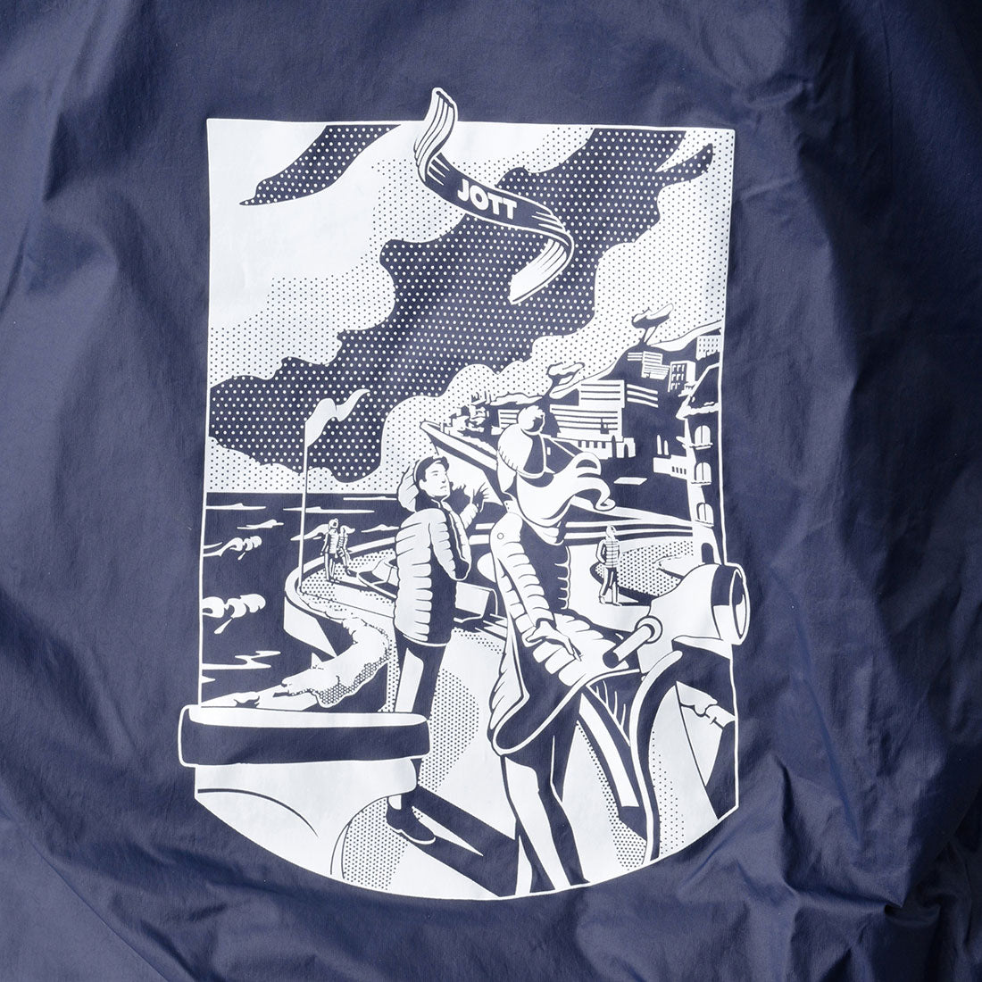 ジョット JOTT 下載外套 ヨハンナ STRAIGHT-CUT HOODED DOWN JACKET FW24WDOW28 海軍藍