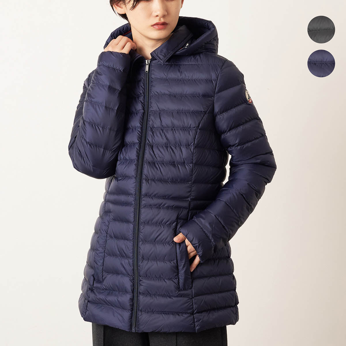 ジョット JOTT ダウンジャケット ヌール 2.0 MID-LENGTH HOODED PUFFER JACKET FW23WDOW13 NAVY （ネイビー） ネイビー