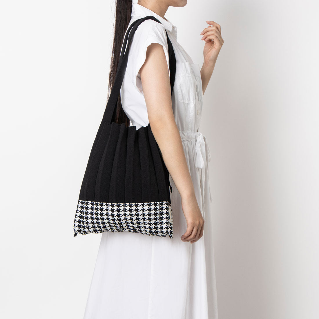 ジョセフアンドステイシー JOSEPH AND STACEY ラッキープリーツニット スコティッシュ ミックス (M) （ハウンドトゥースモノ） ハウンドトゥースモノ