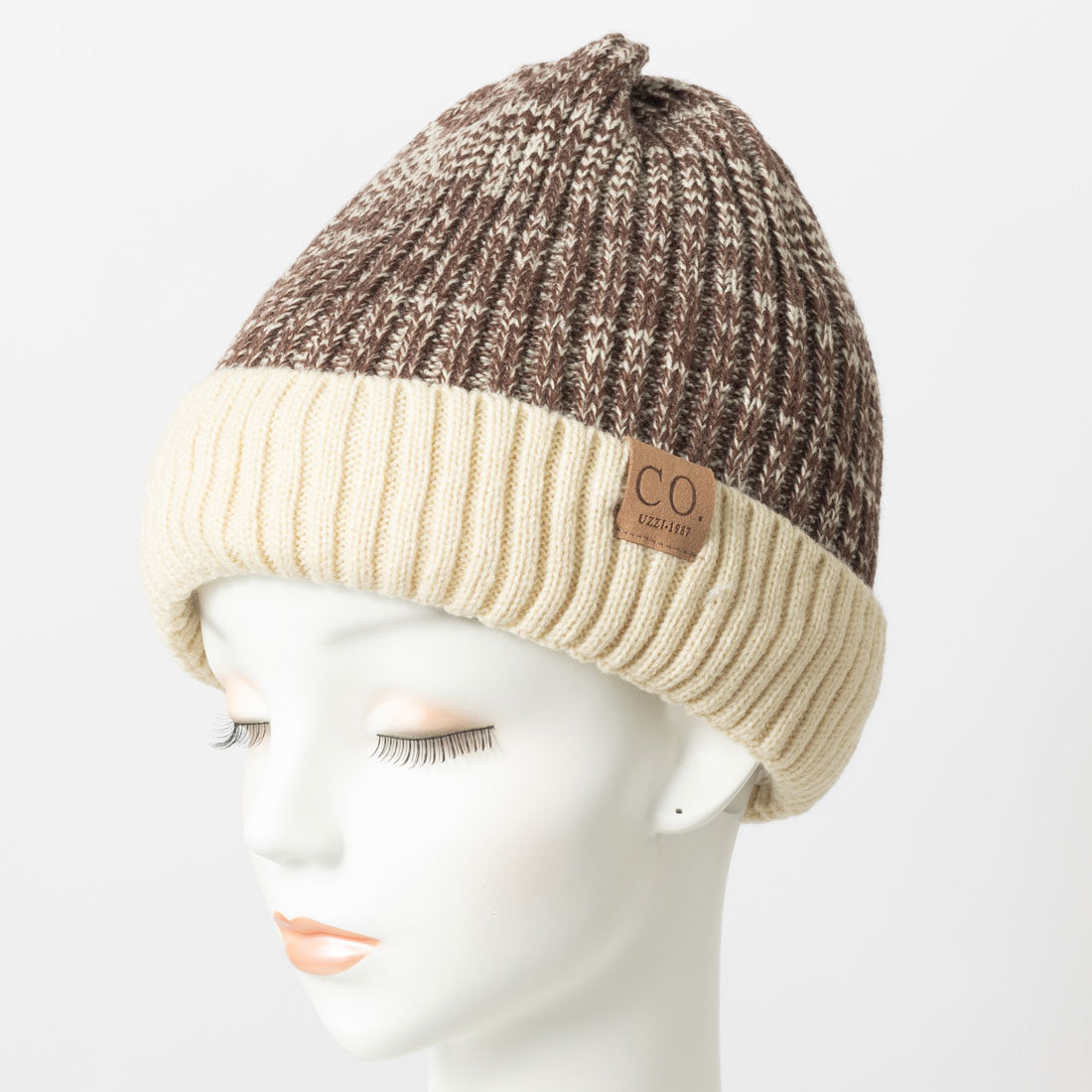 JON Double-watch knit cap with fleece lining