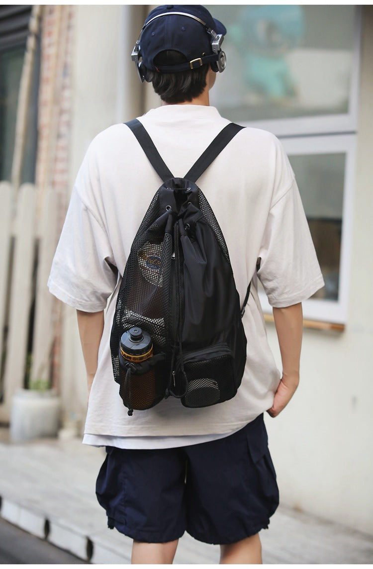 リバランス REBALANCE 巾着バックパック ナップザック （ブラック） ブラック