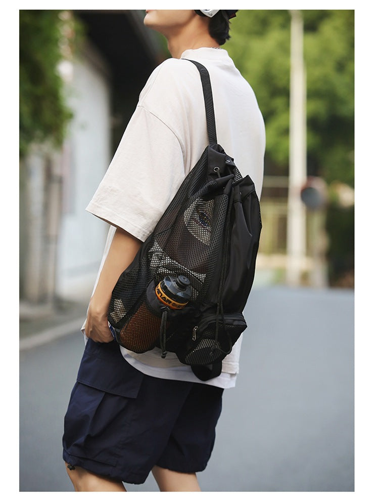 リバランス REBALANCE 巾着バックパック ナップザック （ブラック） ブラック