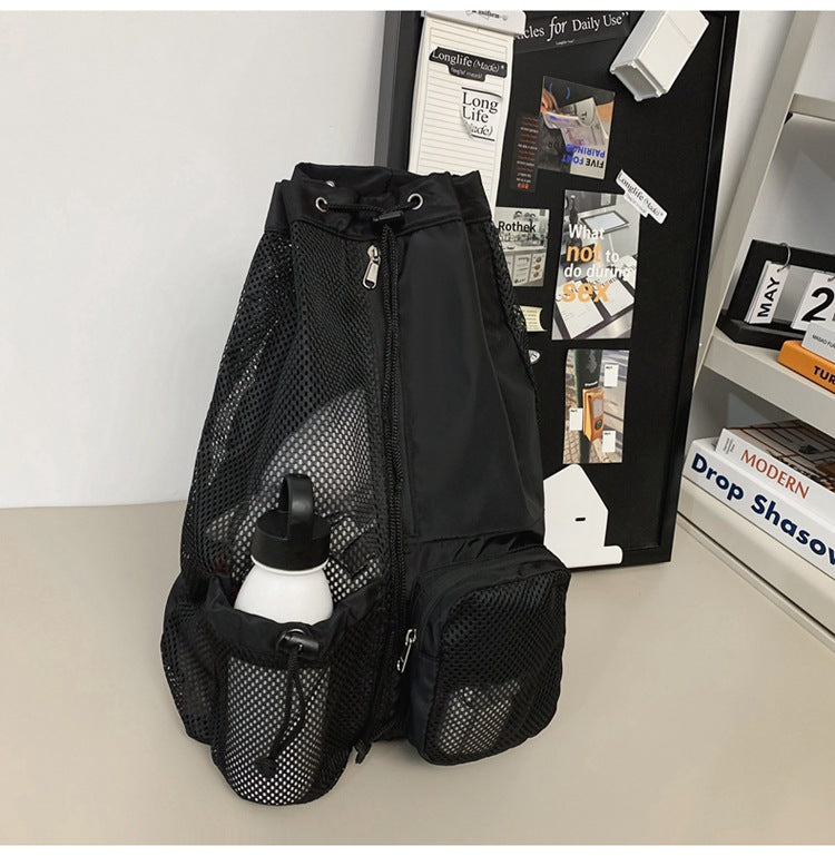 リバランス REBALANCE 巾着バックパック ナップザック （ブラック） ブラック