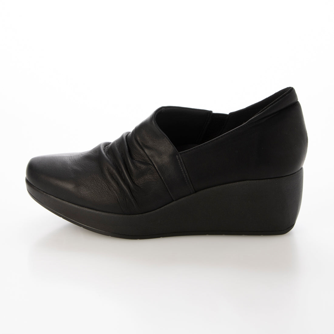 JS Heartlabel Soft Leather Wedge Sole Shoes