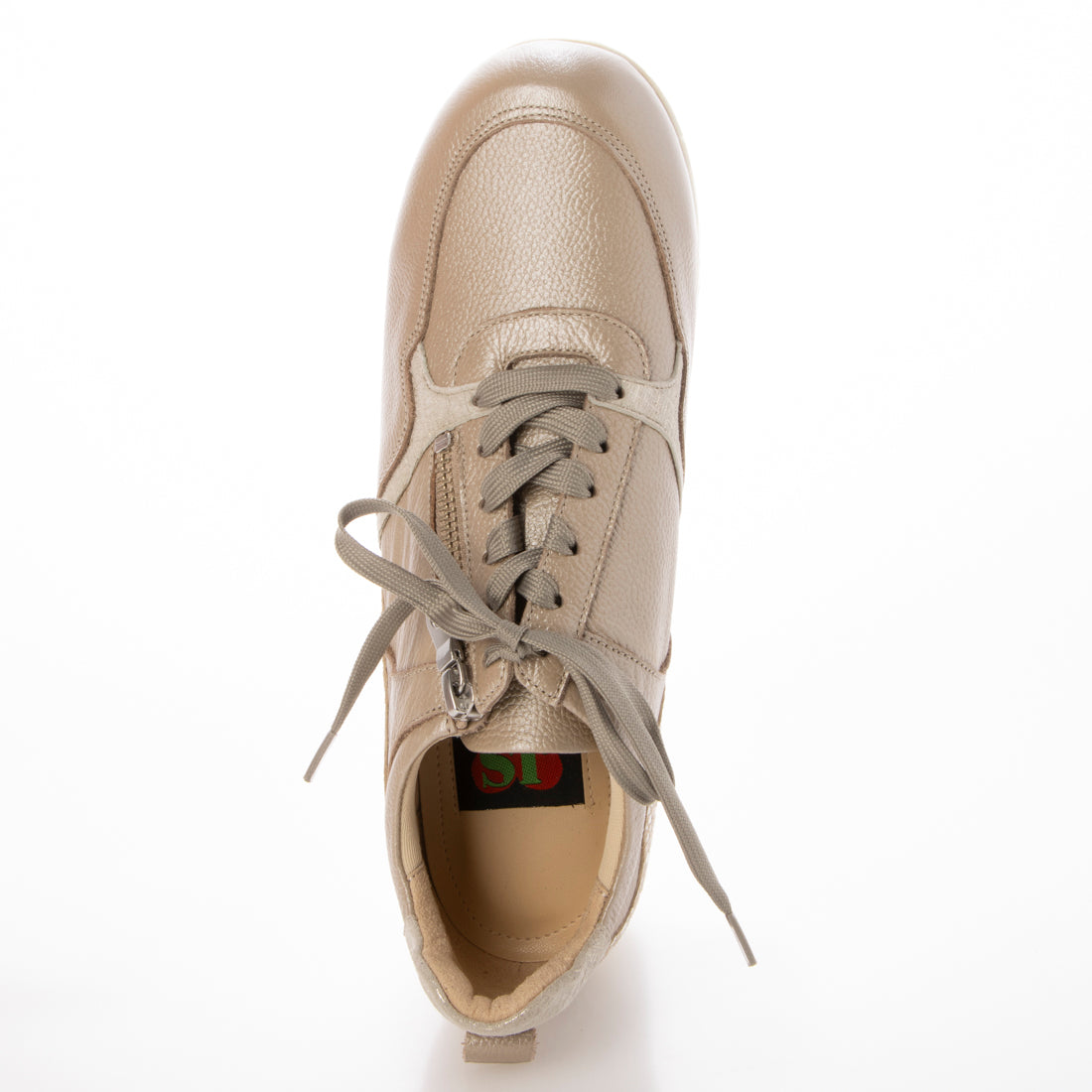 JS Heartlabel Thick-soled Leather Sneakers