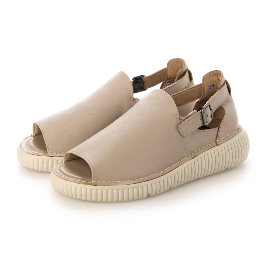 JS Heartlabel Volume Sole Open Toe Shoes