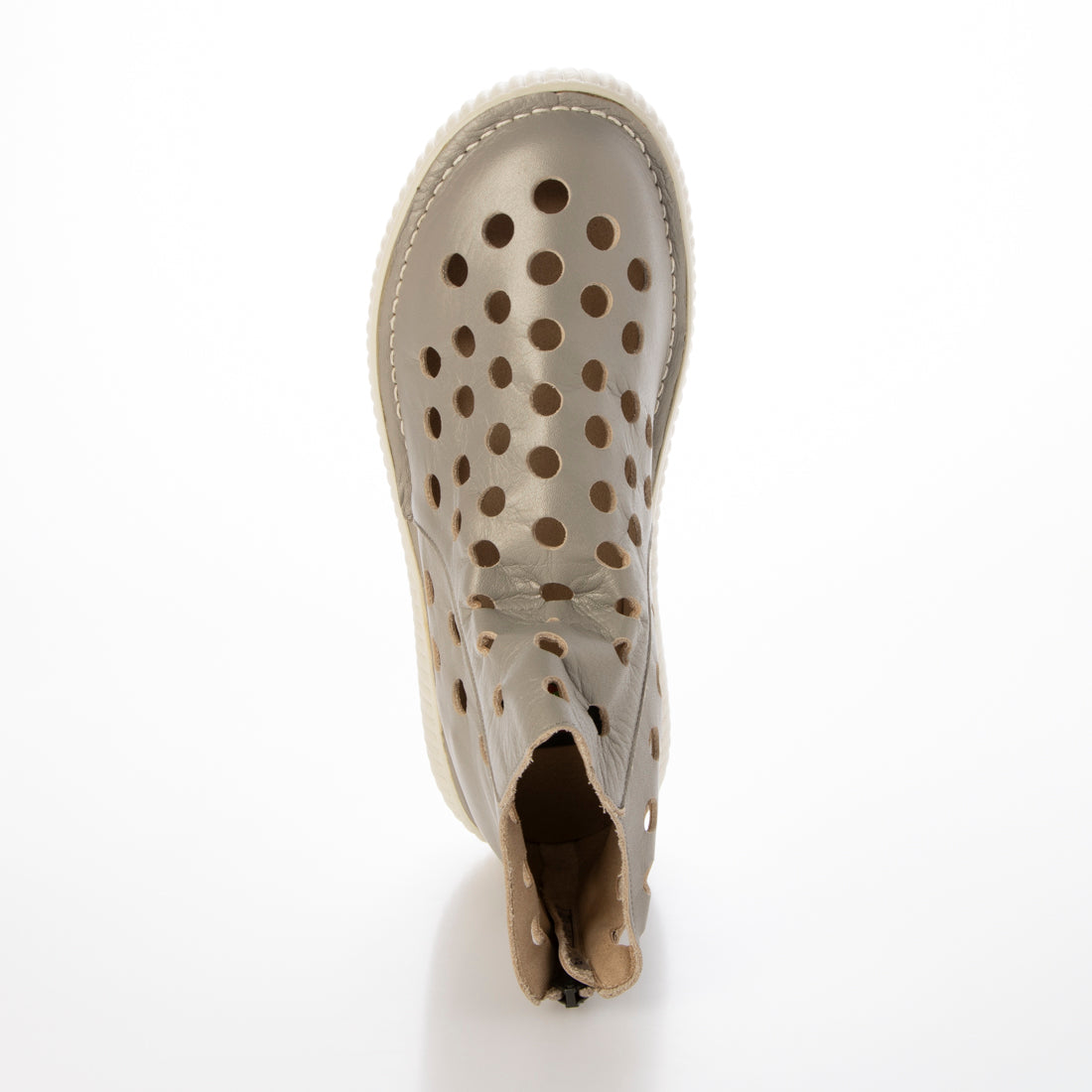 JS Heartlabel Thick-soled Leather Punching Shoes