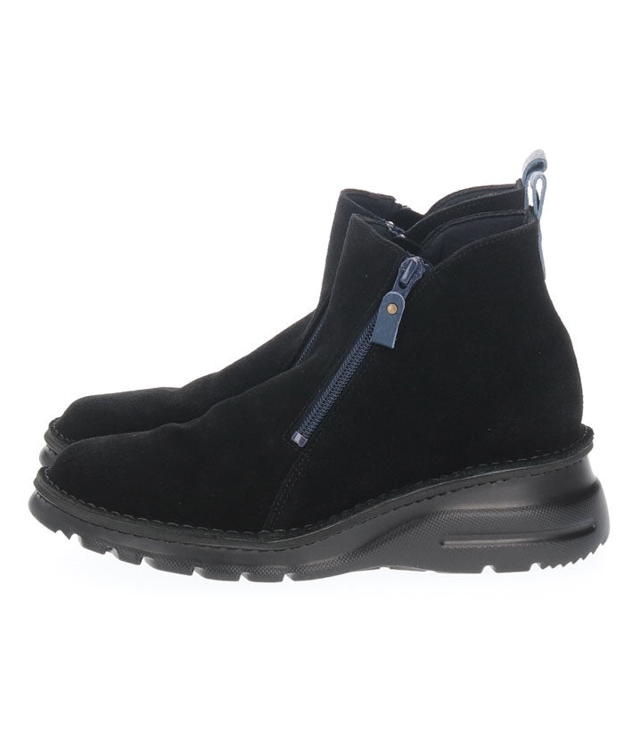 ジェイエス ハートレーベル JS Heartlavel 本革ダブルファスナーアンクルブーツ