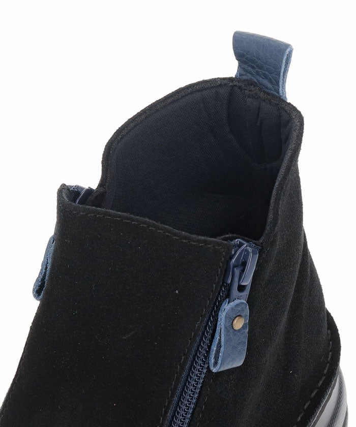 ジェイエス ハートレーベル JS Heartlavel 本革ダブルファスナーアンクルブーツ