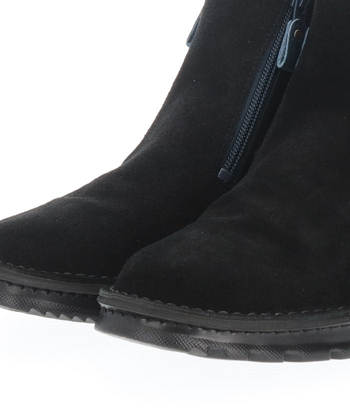 ジェイエス ハートレーベル JS Heartlavel 本革ダブルファスナーアンクルブーツ