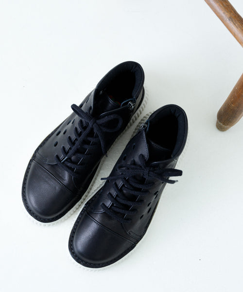 ジェイエス ハートレーベル JS Heartlavel 本革 軽量 ゆったり4E レースアップ ハイカット シューズ