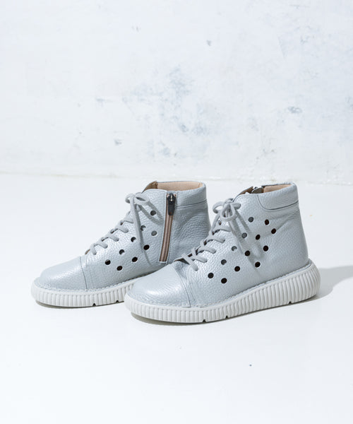 ジェイエス ハートレーベル JS Heartlavel 本革 軽量 ゆったり4E レースアップ ハイカット シューズ