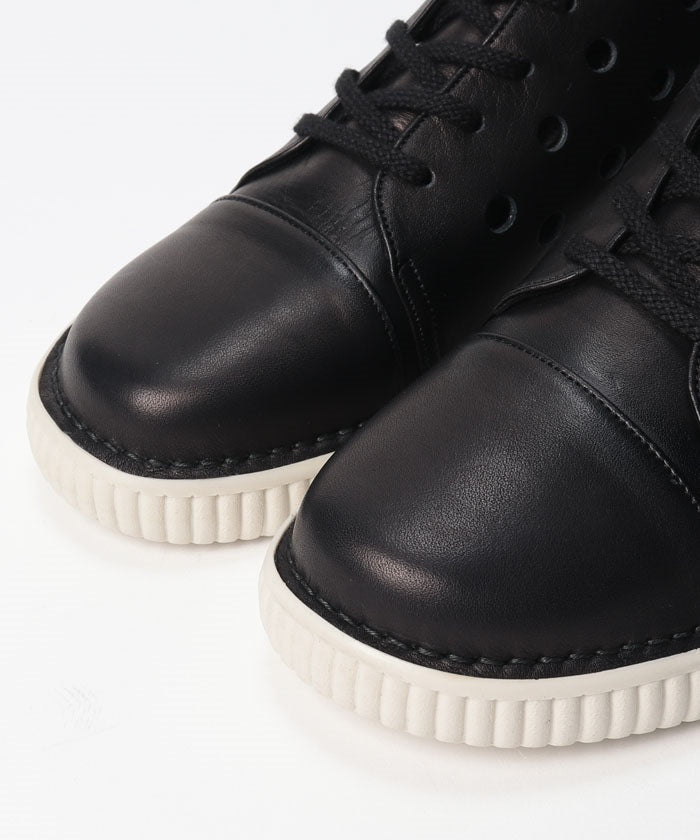 ジェイエス ハートレーベル JS Heartlavel 本革 軽量 ゆったり4E レースアップ ハイカット シューズ