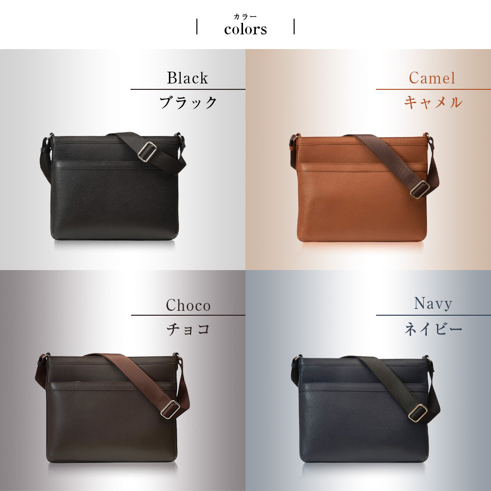 ジェイエスデザイン JS-DESIGN シュリンク革スタンダード横型ショルダー （ブラック） ブラック