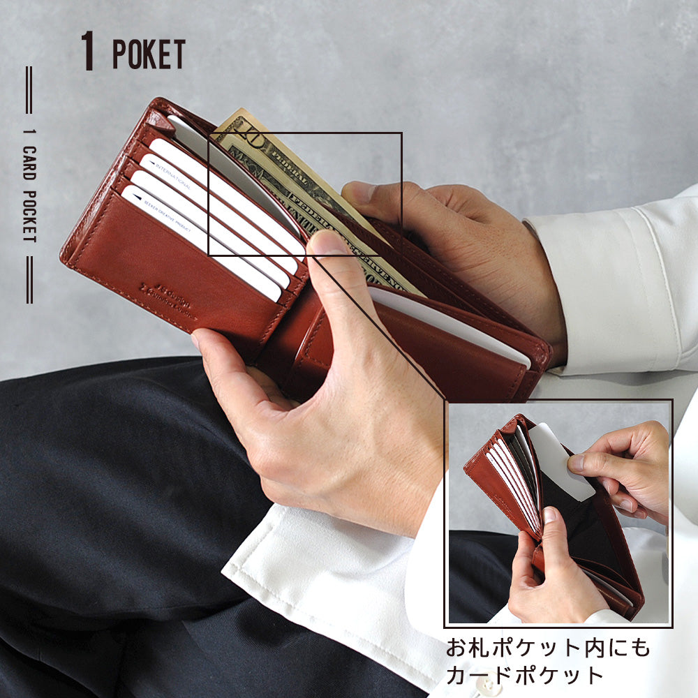 ジェイエスデザイン JS-DESIGN ADHIAレザー 二つ折り財布