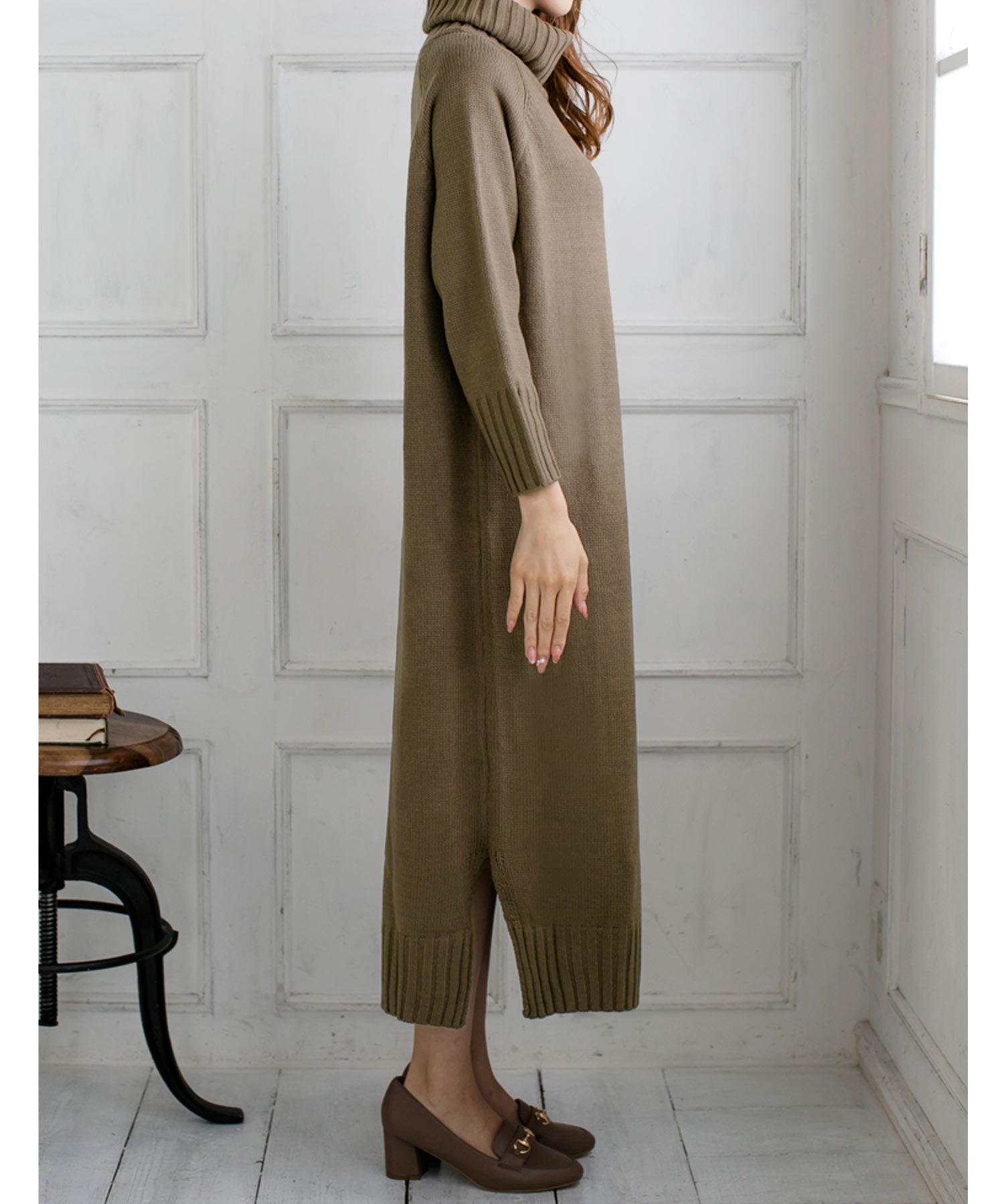 ジュリアブティック JULIA BOUTIQUE タートルネックロングニットワンピース/510495 （Gray） グレー