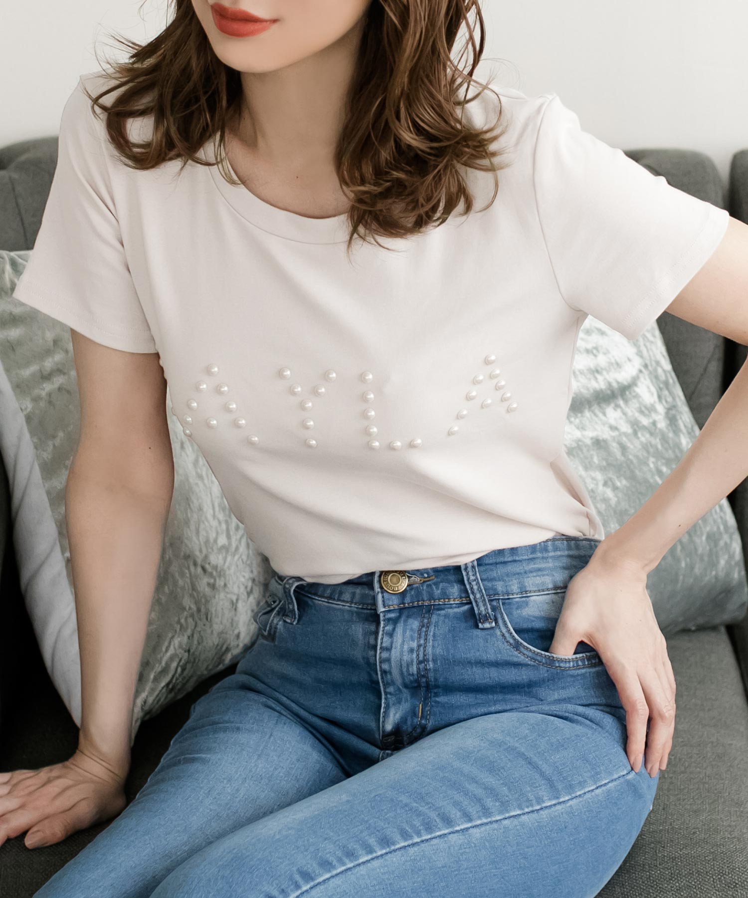 JULIA BOUTIQUE Pearl logo design T-shirts, tops, cut and sewn / 510736