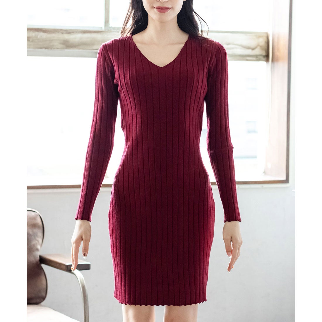 ジュリアブティック JULIA BOUTIQUE Vネックタイトミニワンピース/21530 （Black） ブラック