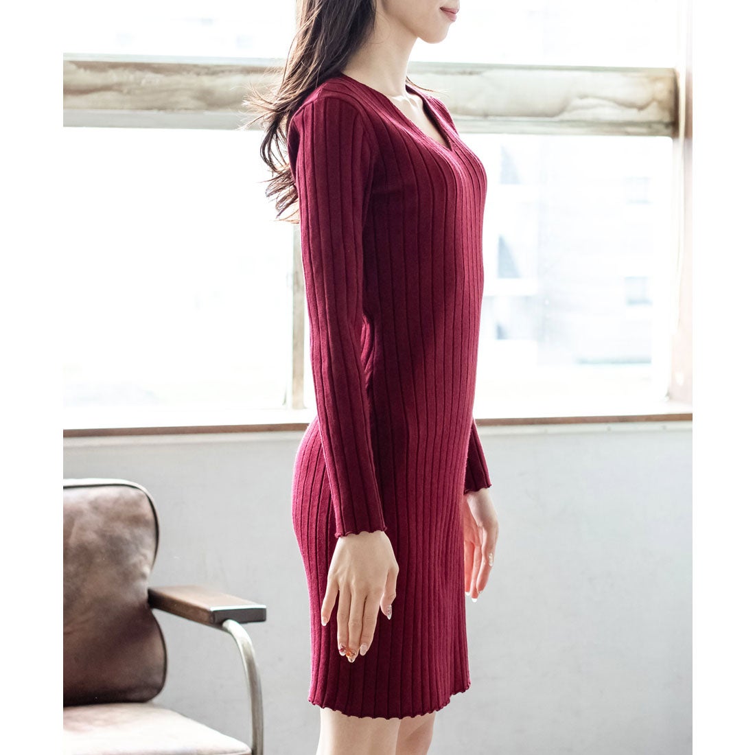 ジュリアブティック JULIA BOUTIQUE Vネックタイトミニワンピース/21530 （Black） ブラック