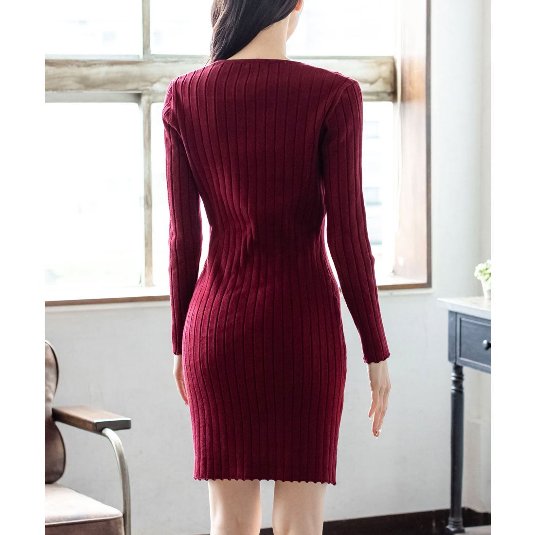 ジュリアブティック JULIA BOUTIQUE Vネックタイトミニワンピース/21530 （Black） ブラック