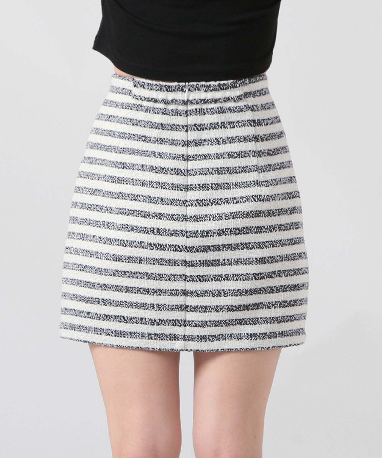 JULIA BOUTIQUE Border Tweed Mini Skirt 24045
