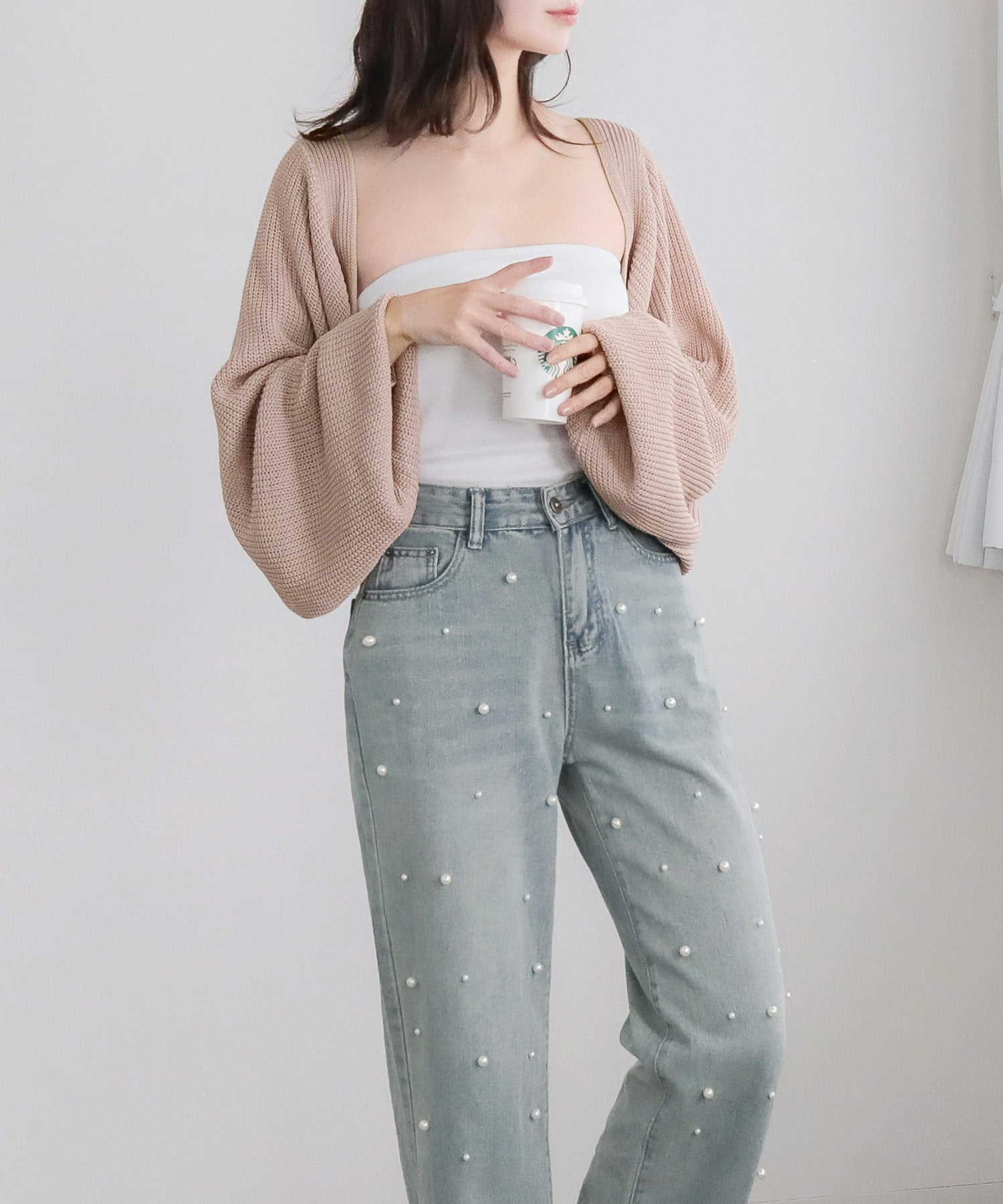 JULIA BOUTIQUE Short-Length Bolero Knit Cardigan / 24024