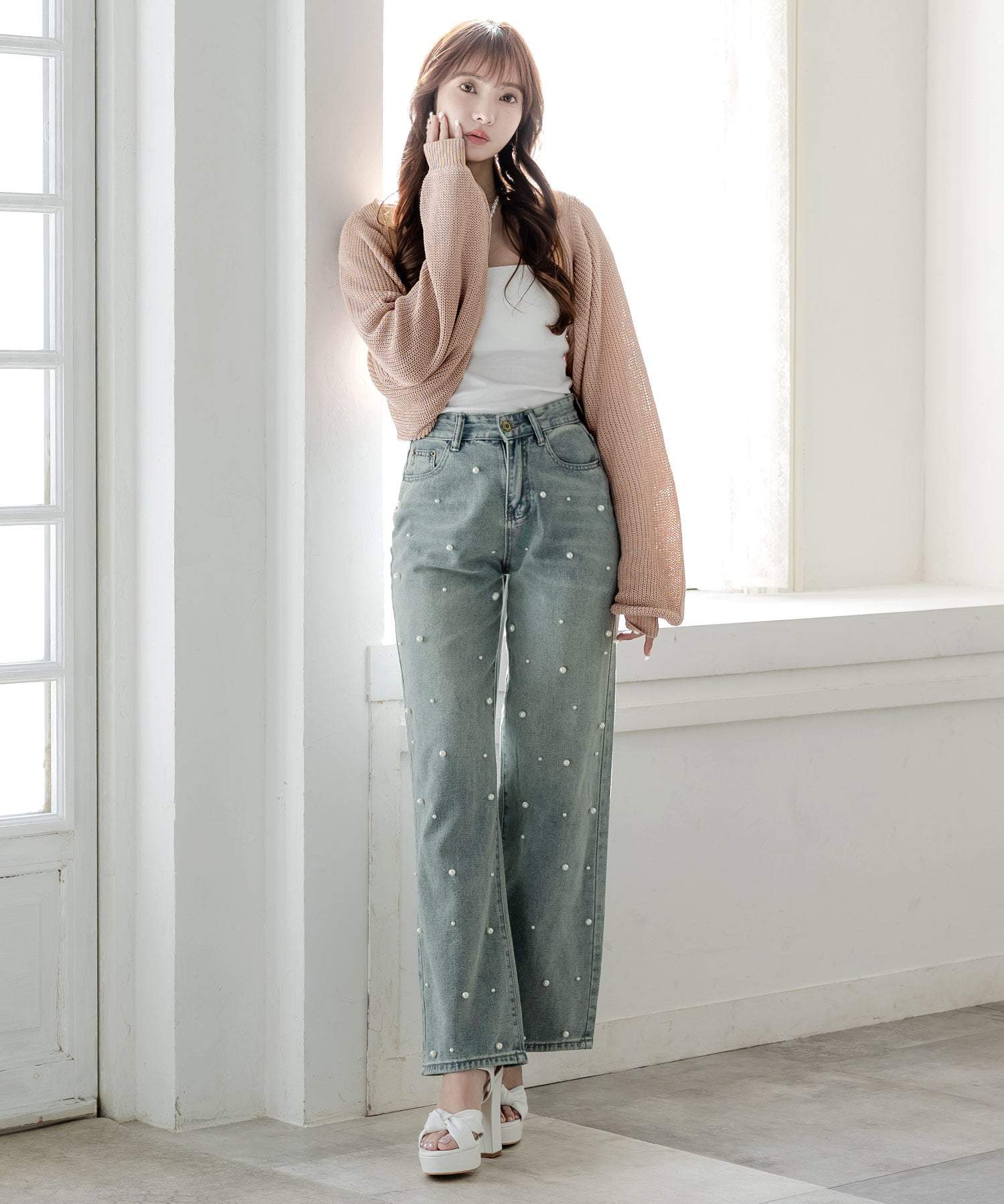 JULIA BOUTIQUE Short-Length Bolero Knit Cardigan / 24024