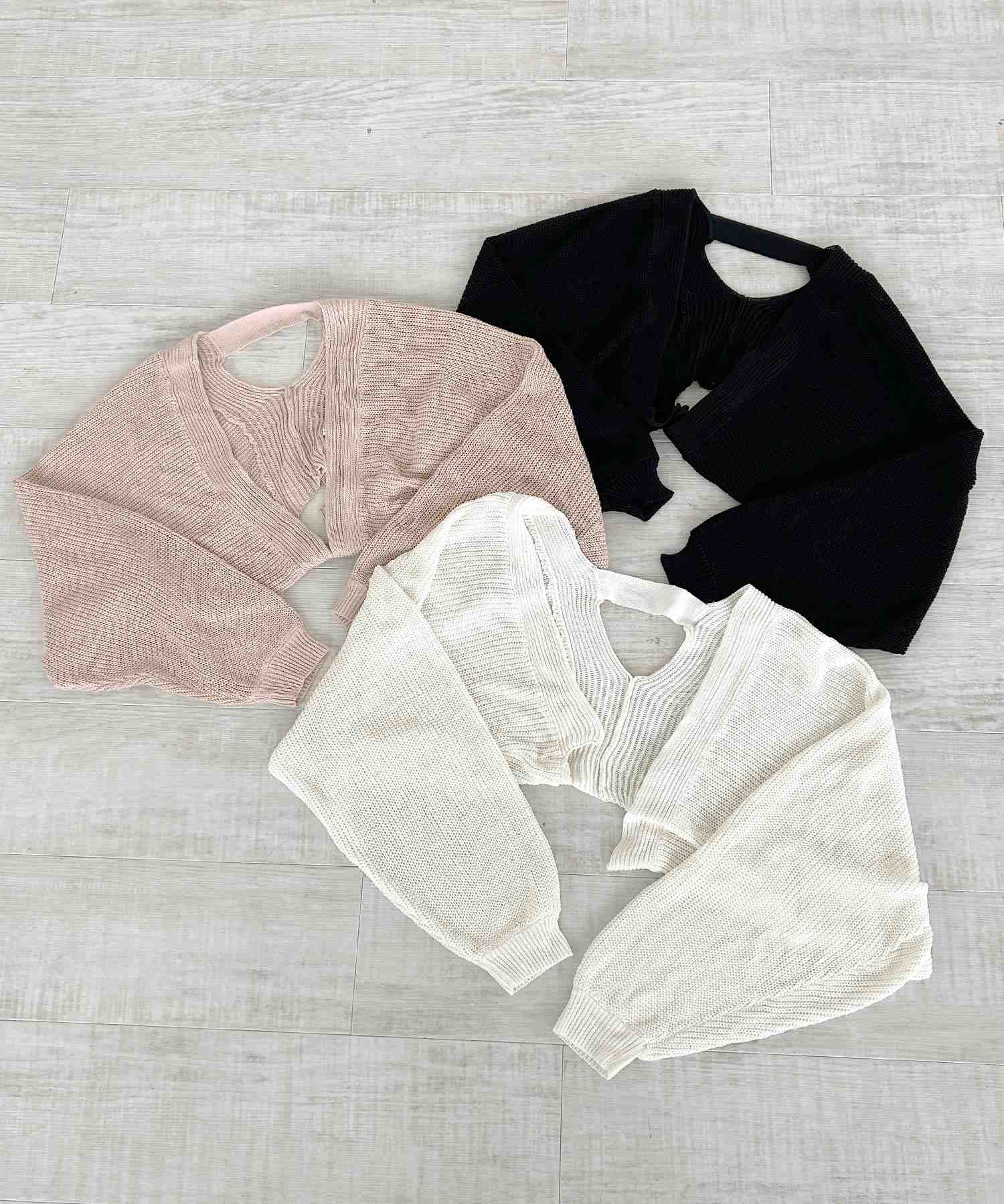 JULIA BOUTIQUE Short-Length Bolero Knit Cardigan / 24024
