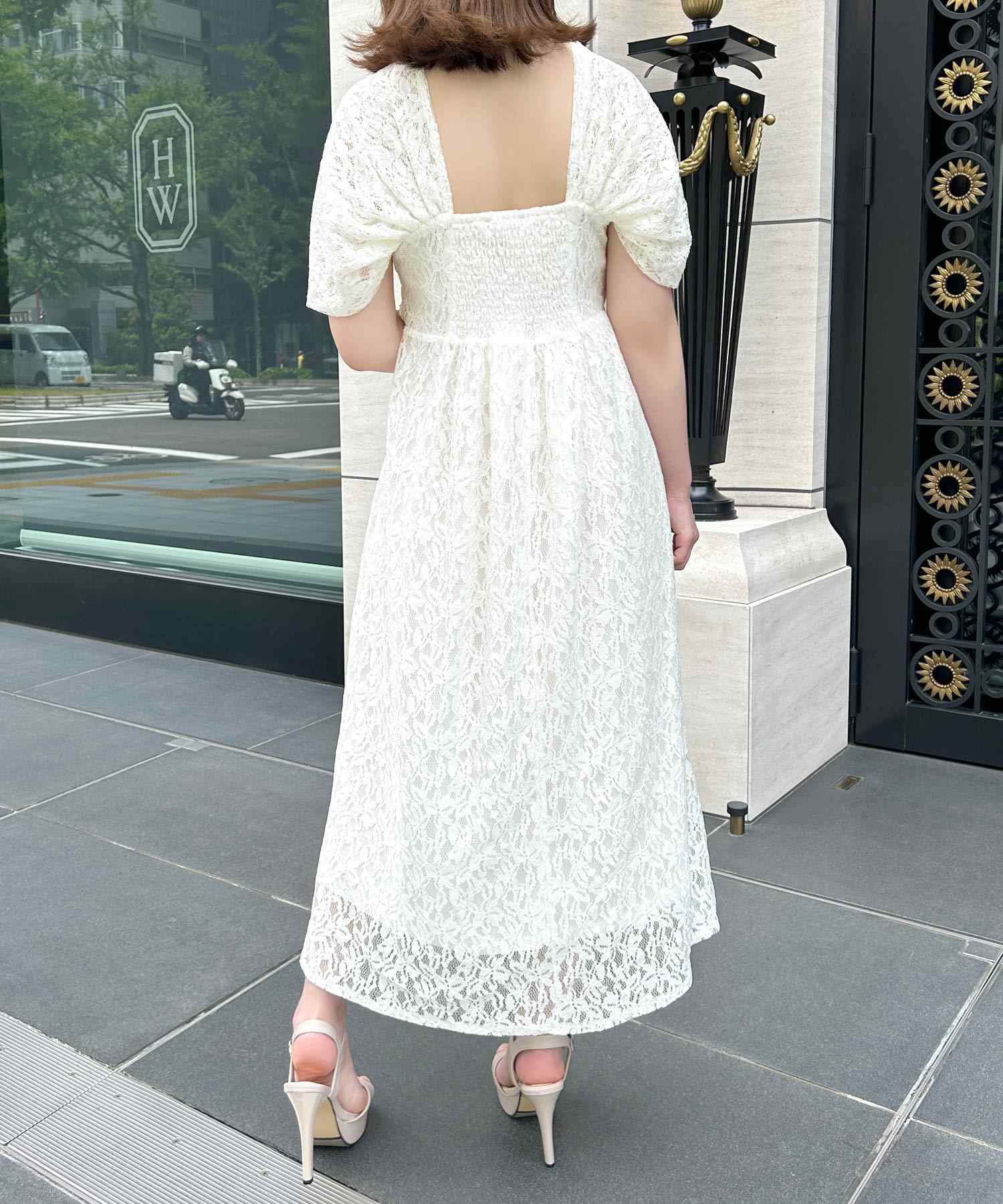 Julia Boutique Floral Lace Flare Dress [24079] Dress Long Dress Maxi D
