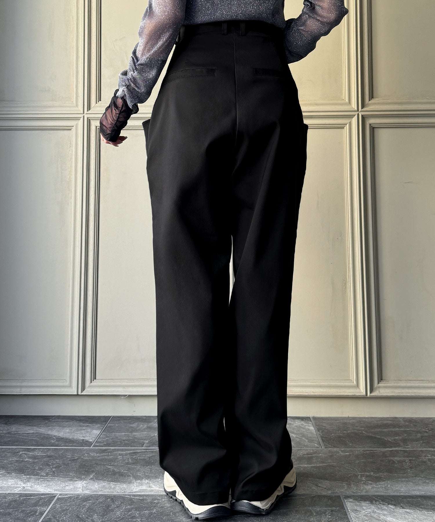 ジュノア JUNOAH ビッグポケットデザインフロントジップパンツ