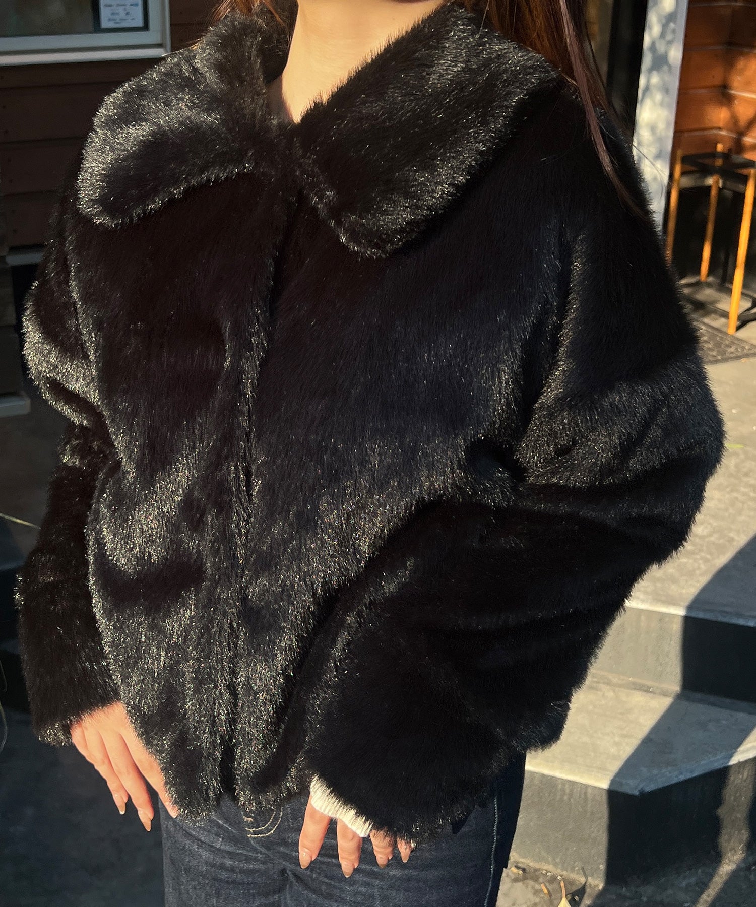 ジュノア JUNOAH ファーショートコート