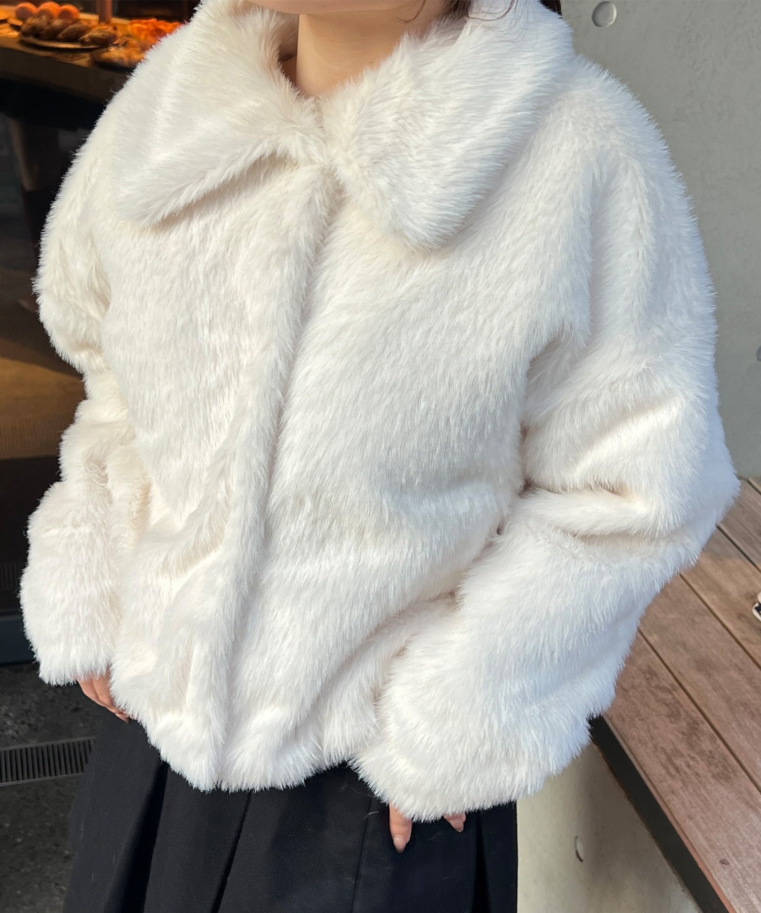 ジュノア JUNOAH ファーショートコート