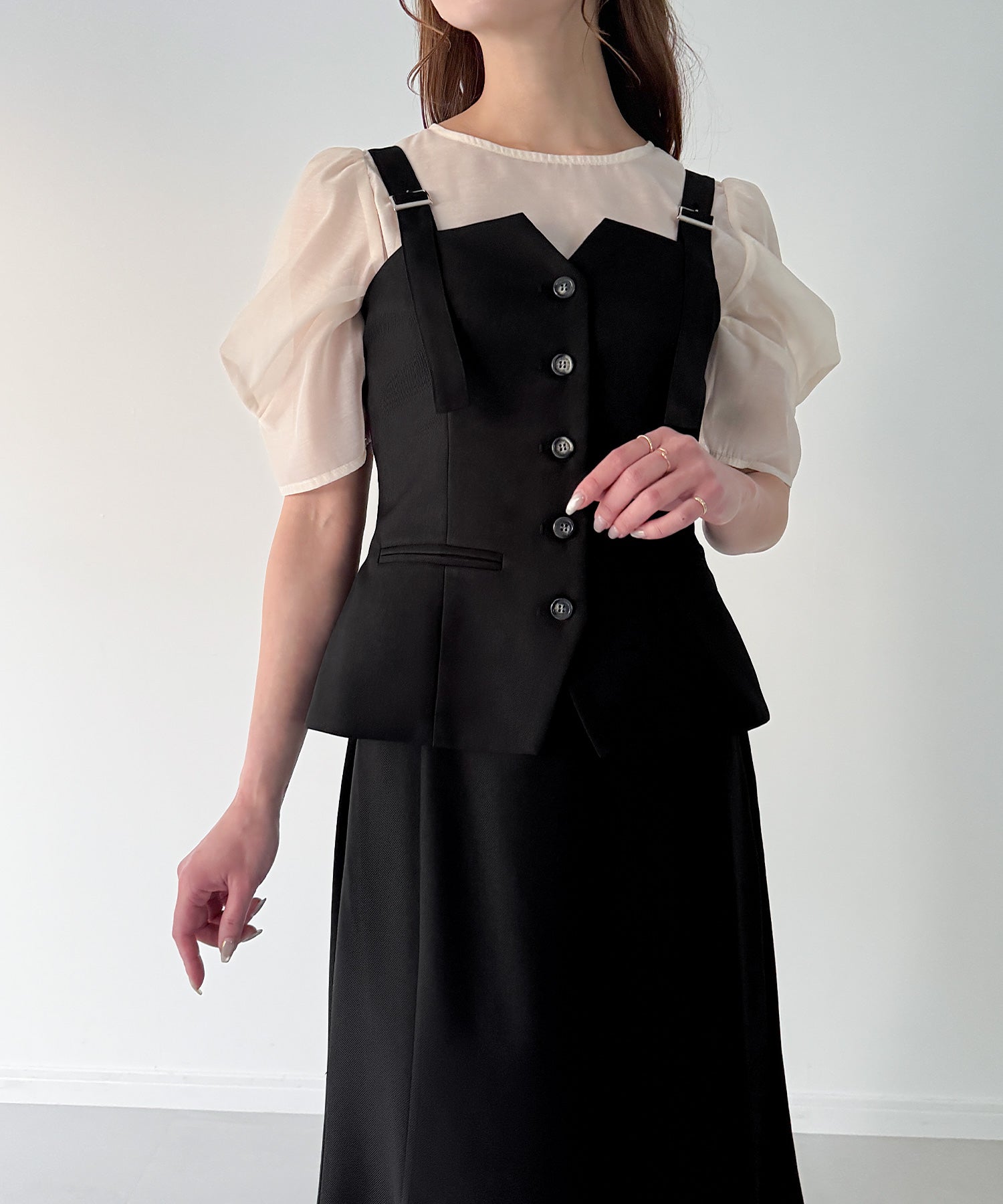 JUNOAH JUNOAH Design Bustier Mermaid Skirt Set