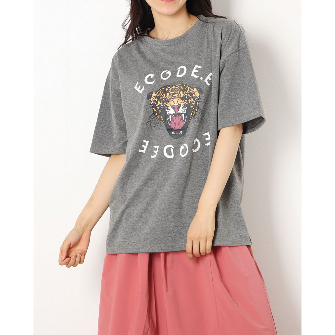ジュノア JUNOAH プリントビッグTシャツ 韓国ファッション 春 夏 秋 韓国 トップス 半袖 春服 夏服