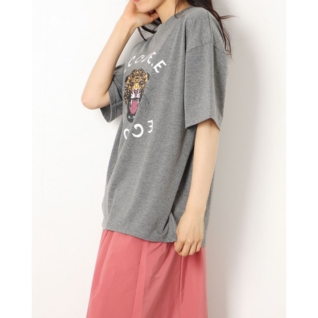 ジュノア JUNOAH プリントビッグTシャツ 韓国ファッション 春 夏 秋 韓国 トップス 半袖 春服 夏服