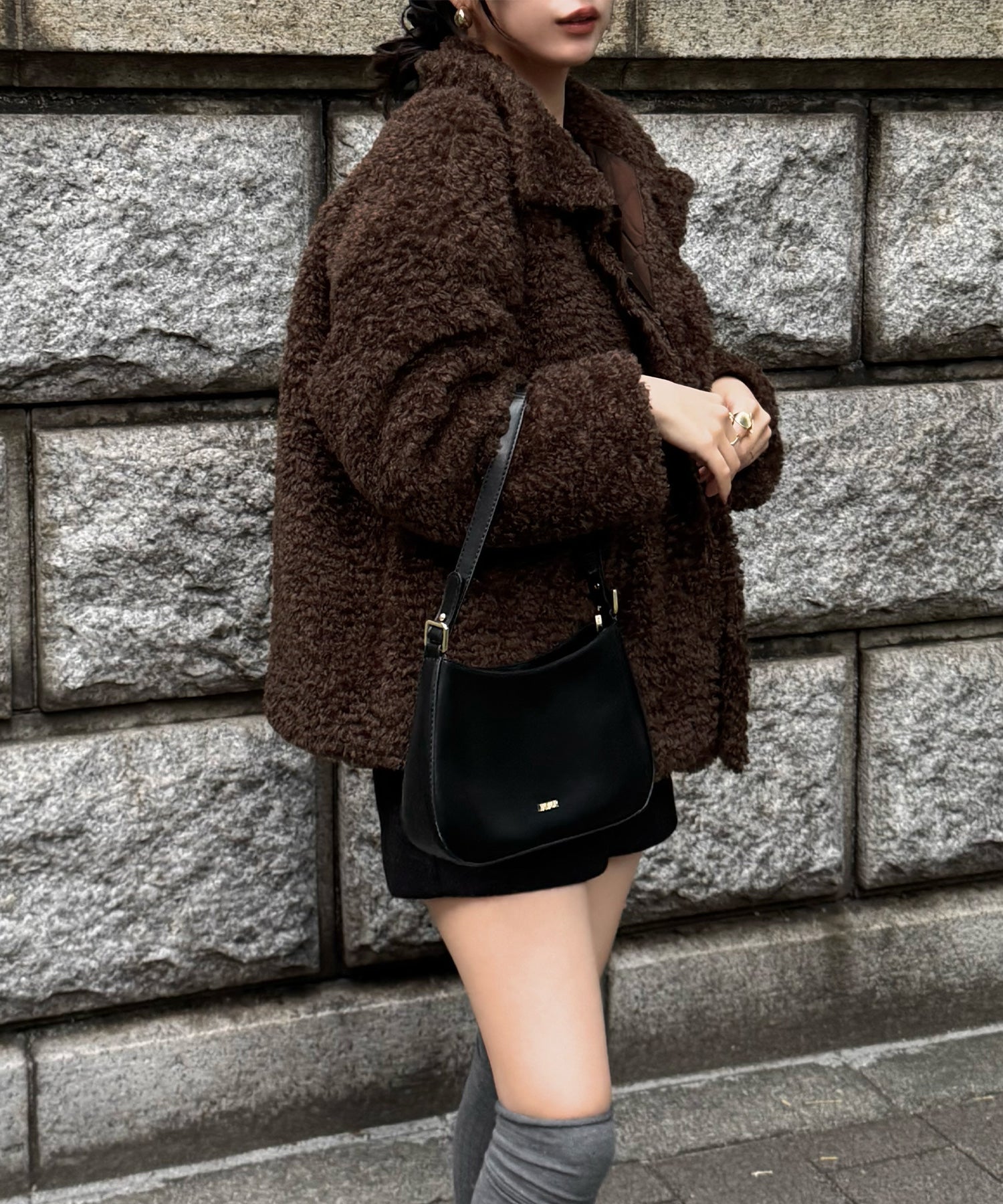 ジュノア JUNOAH 2wayカラープードルファーコート （ブラウン） ブラウン