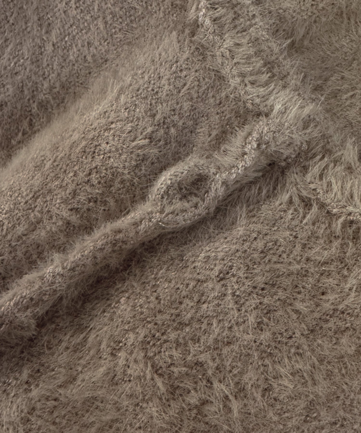 ジュノア JUNOAH 【紐取り外し可能】ワンショルチョーカーシャギーニットトップス （モカ） モカ