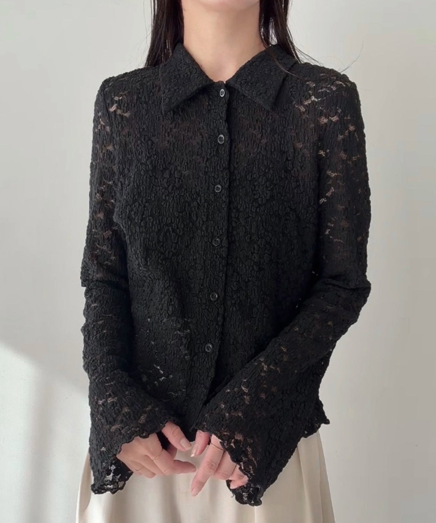 ジュノア JUNOAH 襟付きレースボレロ （ブラック） ブラック