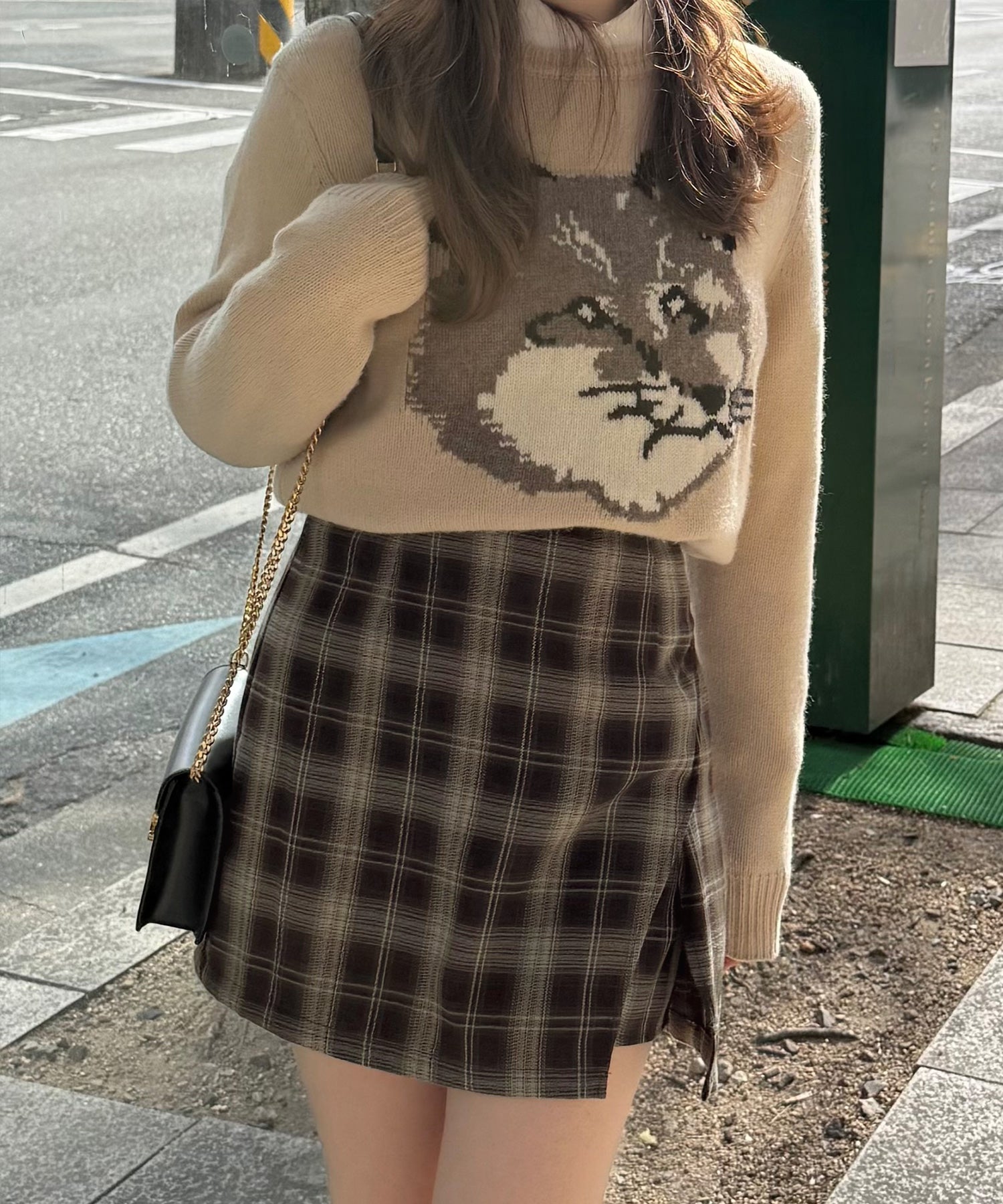 ジュノア JUNOAH バックレースアップミニスカパン （ダークブラウン） ダークブラウン